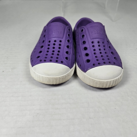 Native Jefferson Purple and White Slip-on Water Shoes Size C5 Toddler Baby - Picture 2 of 6